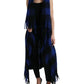 Elegante poncho cardigan con frange a quadri