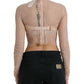 Elegante top corto con bustino in pizzo
