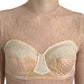Elegante top corto con bustino in pizzo