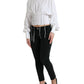 Elegante corsetto bianco con lacci e top corto