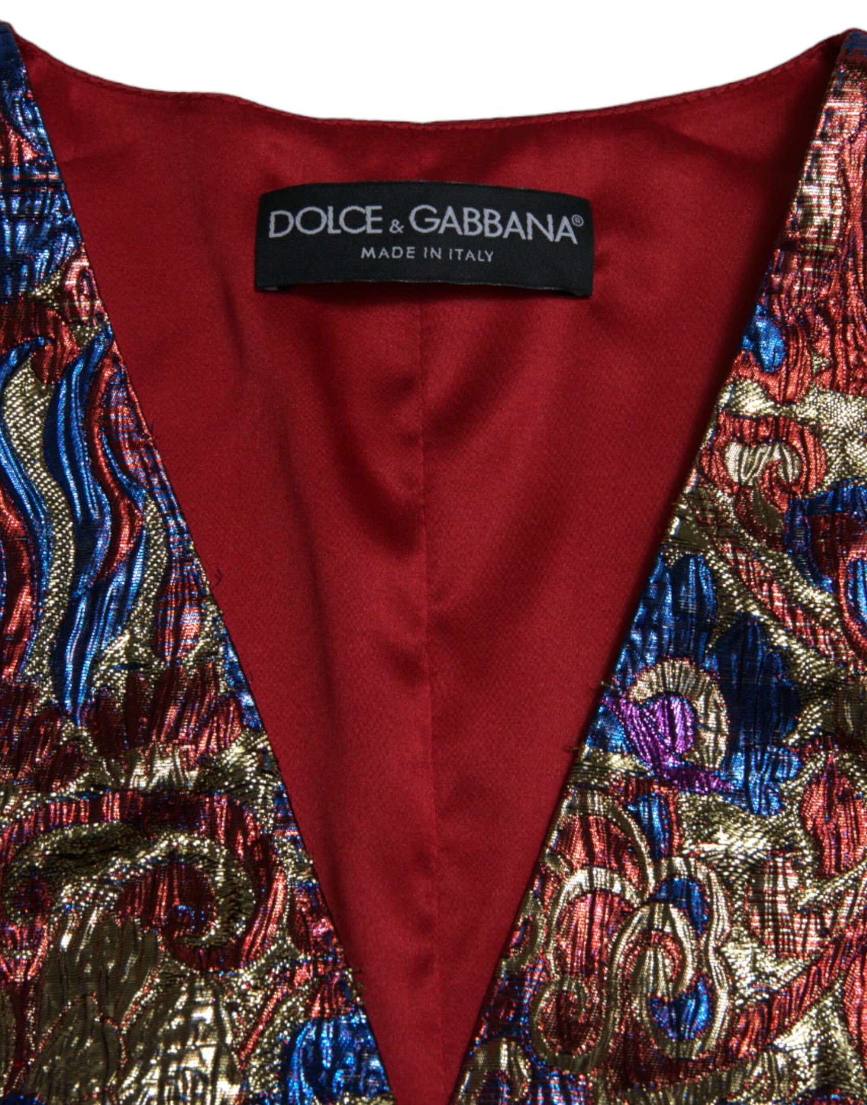 Gilet gilet jacquard con stampa floreale multicolore