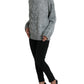 Elegante maglione dolcevita in misto cashmere grigio
