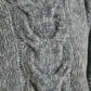 Elegante maglione dolcevita in misto cashmere grigio