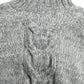 Elegante maglione dolcevita in misto cashmere grigio