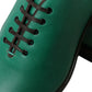 Elegant Green Leather Oxford Dress Shoes