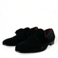 Elegant Black Velvet Loafers - Men's Luxury Footwear