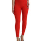 Elegante rote Leggings mit hoher Taille