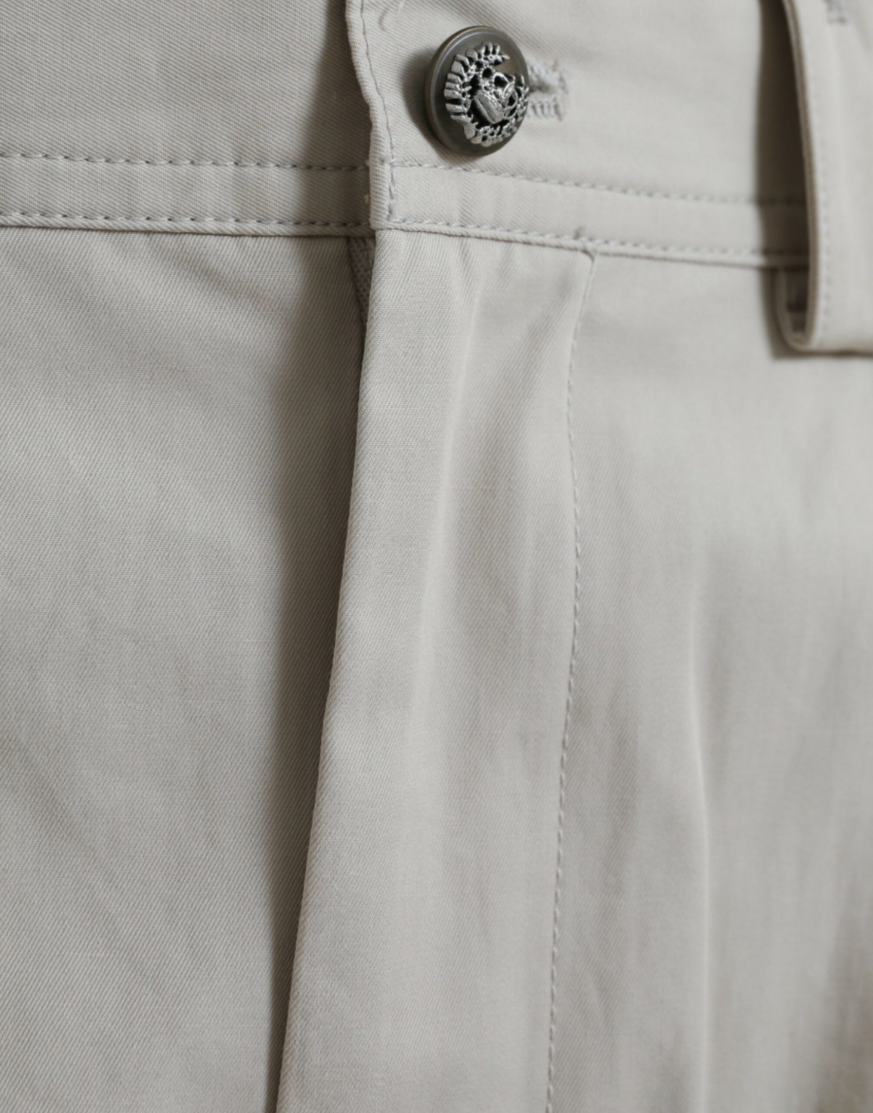 High-Waist Tapered Fashion Pants - Beige