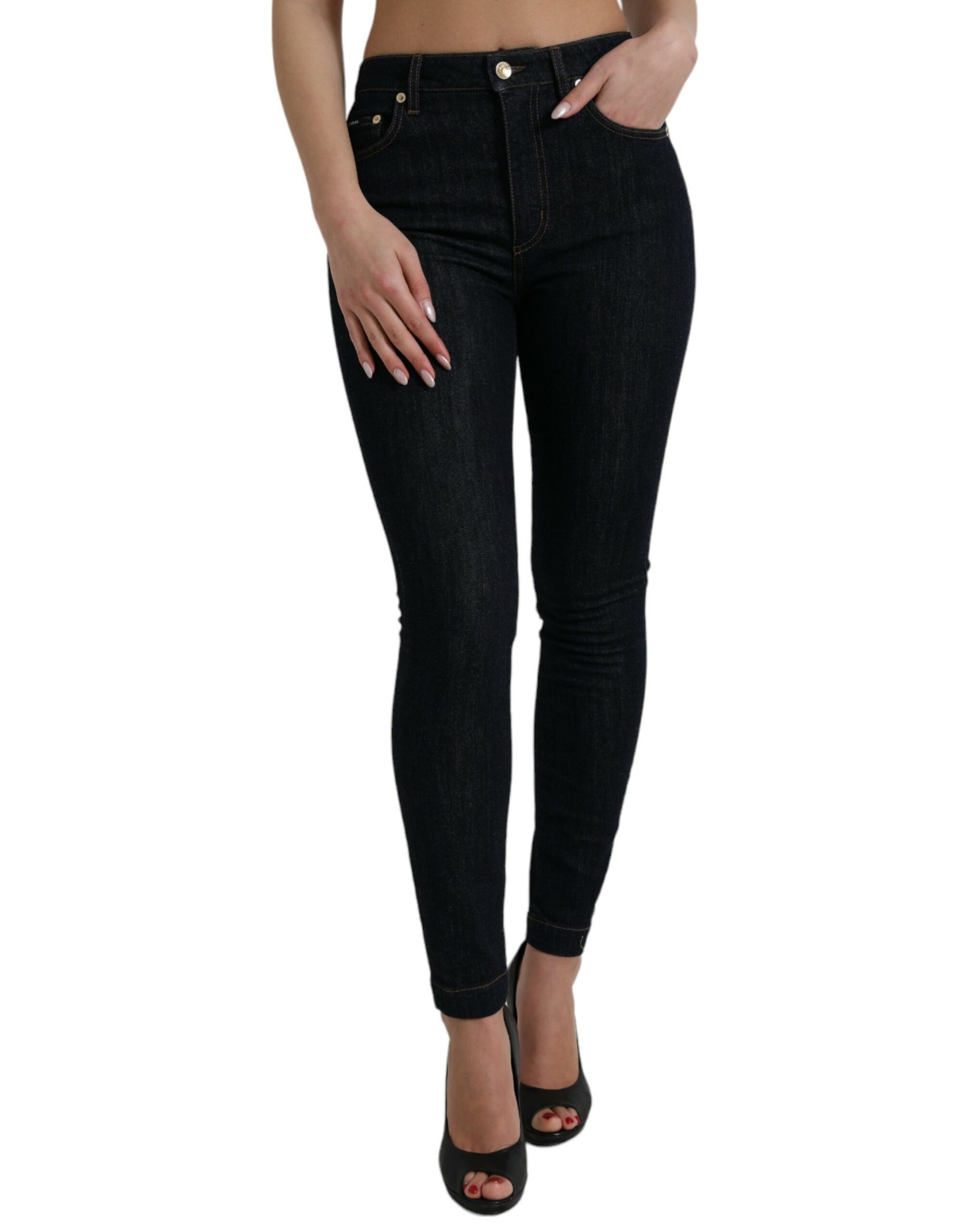 Jeans elasticizzati a vita media eleganti