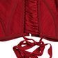 Silk Corset Waist Belt in Fiery Red