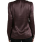 Elegante camicetta in seta con colletto ascot