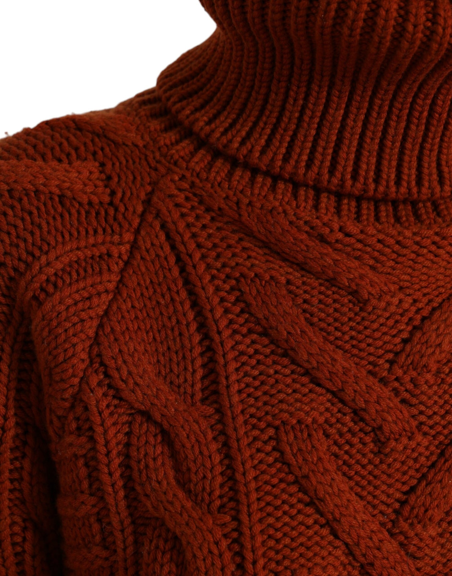 Elegante maglione dolcevita marrone in lana