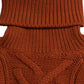 Elegante maglione dolcevita marrone in lana
