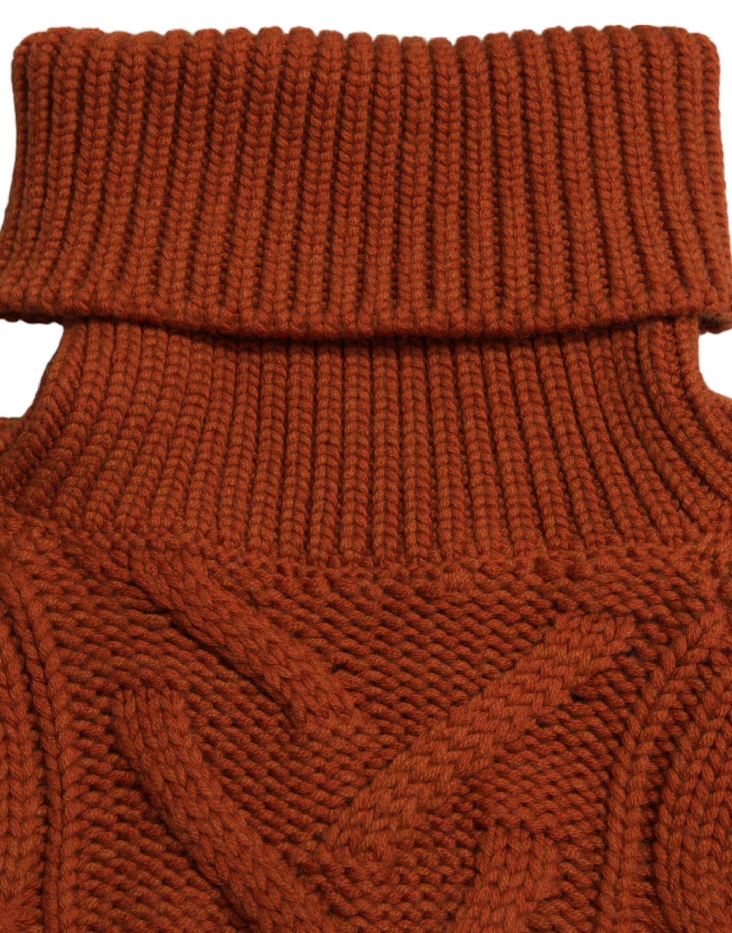 Elegante maglione dolcevita marrone in lana