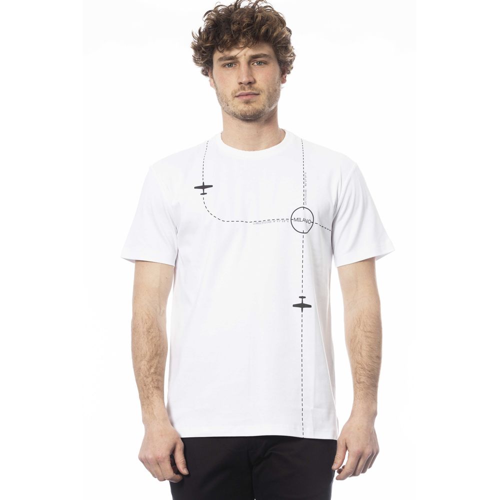 T-shirt da uomo in cotone bianco