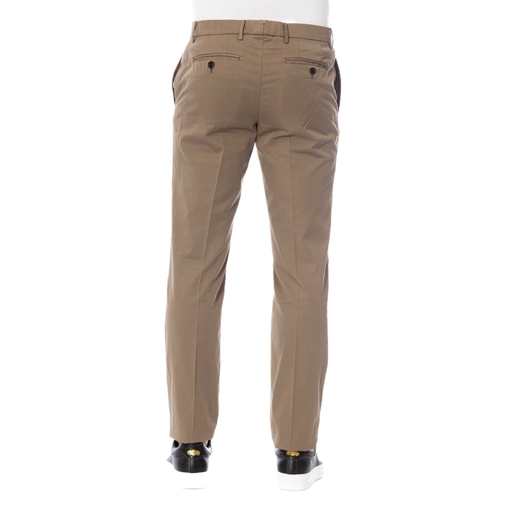 Pantaloni da uomo in cotone marrone