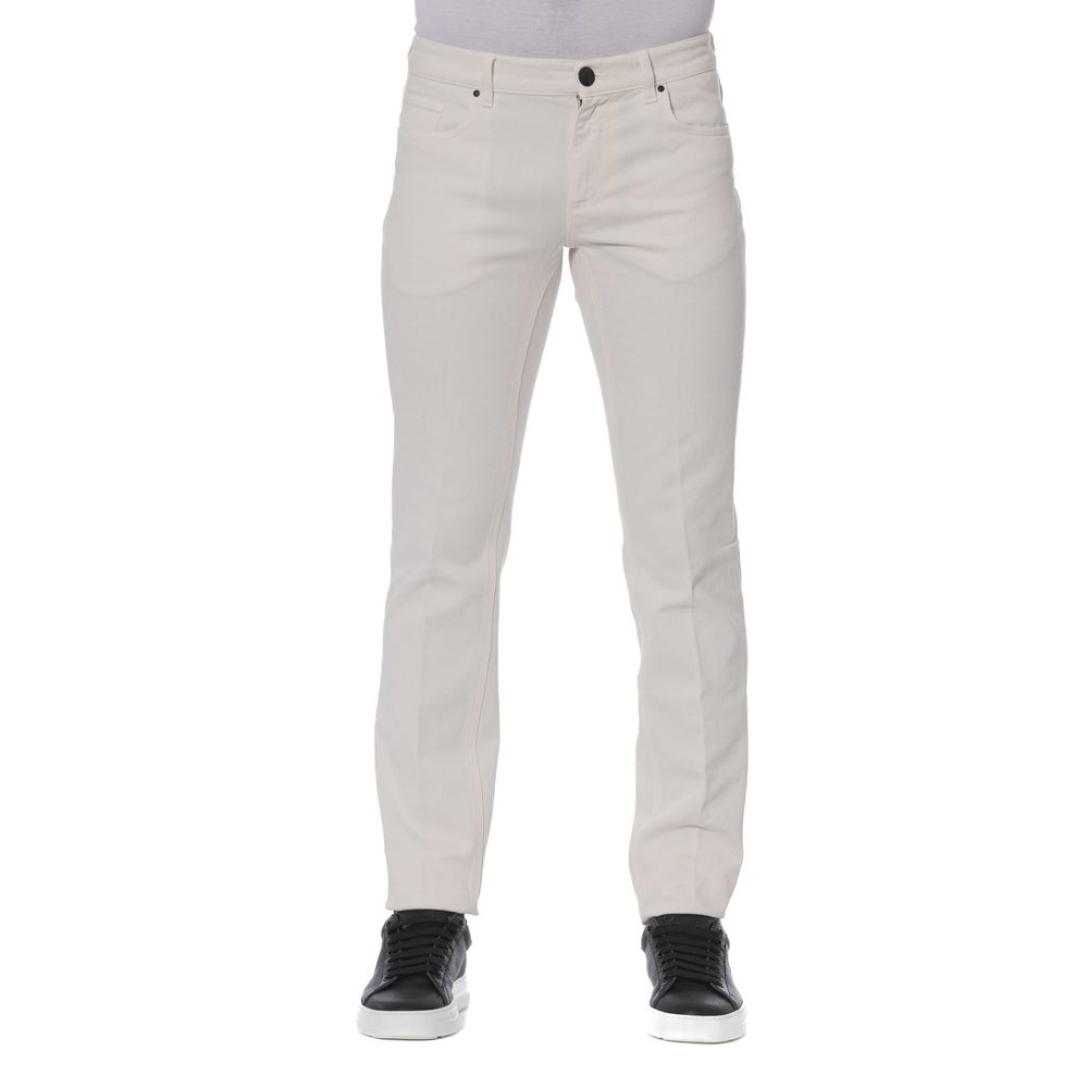 Jeans da uomo in cotone bianco