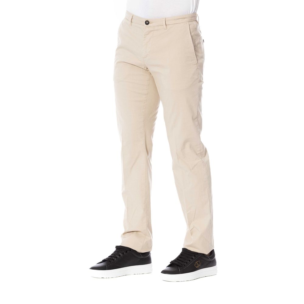 Beige Baumwollhose für Herren