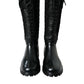 Elegant Quilted Lace-Up Rain Boots