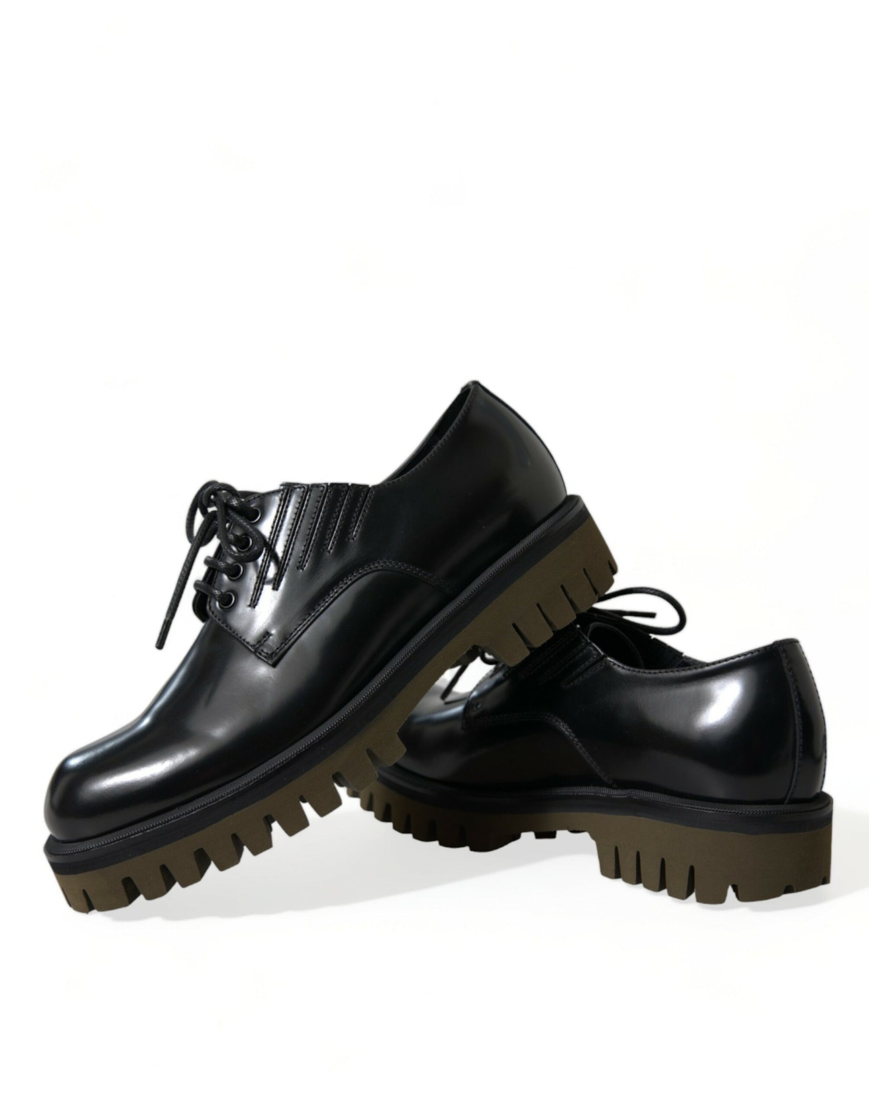 Eleganti scarpe derby in pelle nera