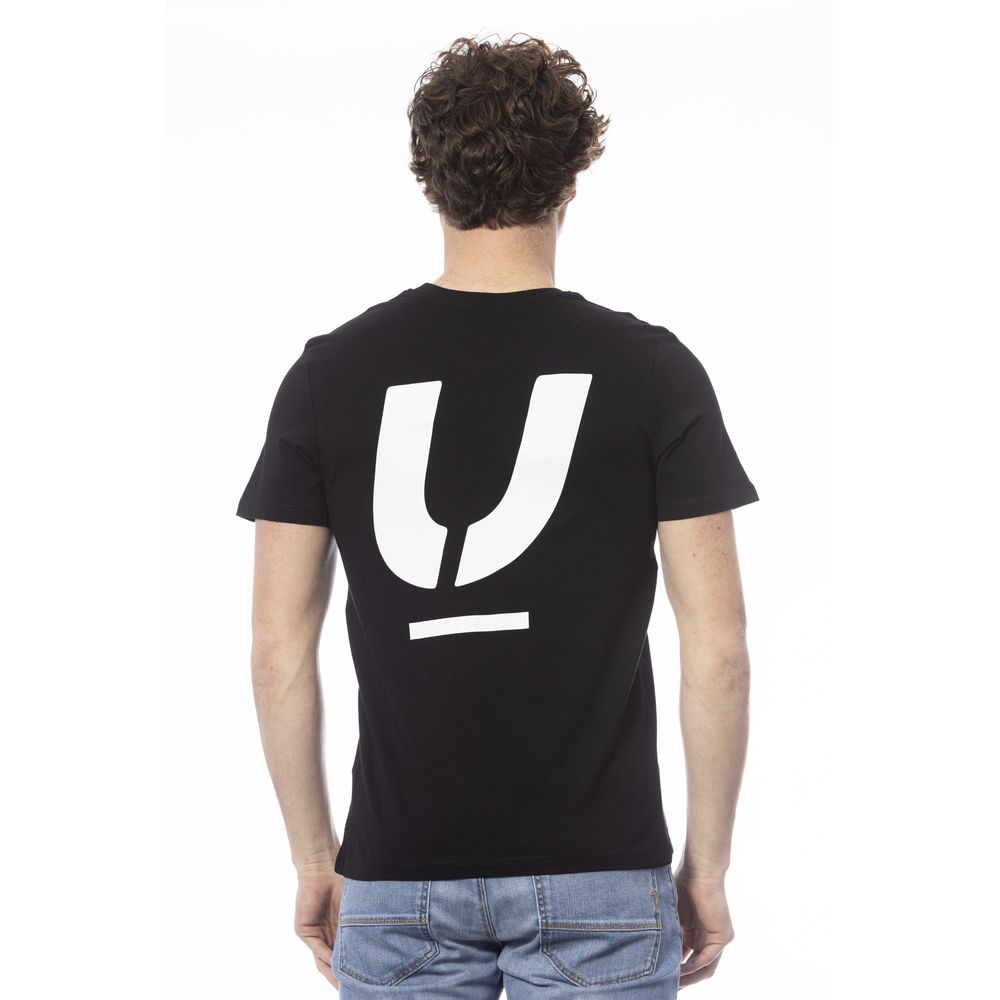 Schwarzes Herren-T-Shirt aus Baumwolle
