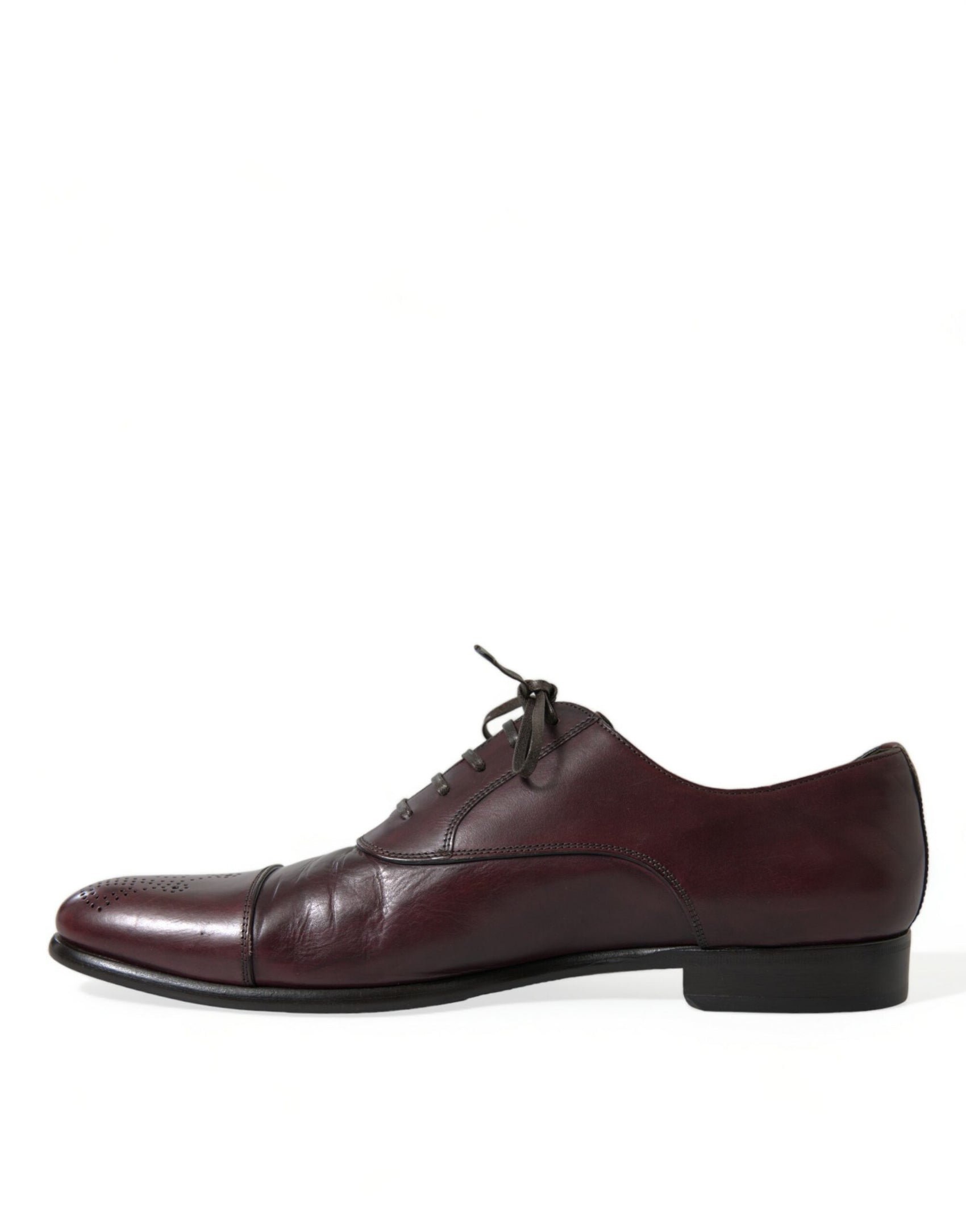 Eleganti scarpe derby in pelle bordeaux