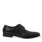 Elegant Black Leather Derby Dress Shoes