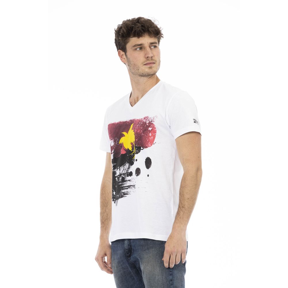 Weißes Herren-T-Shirt aus Baumwolle
