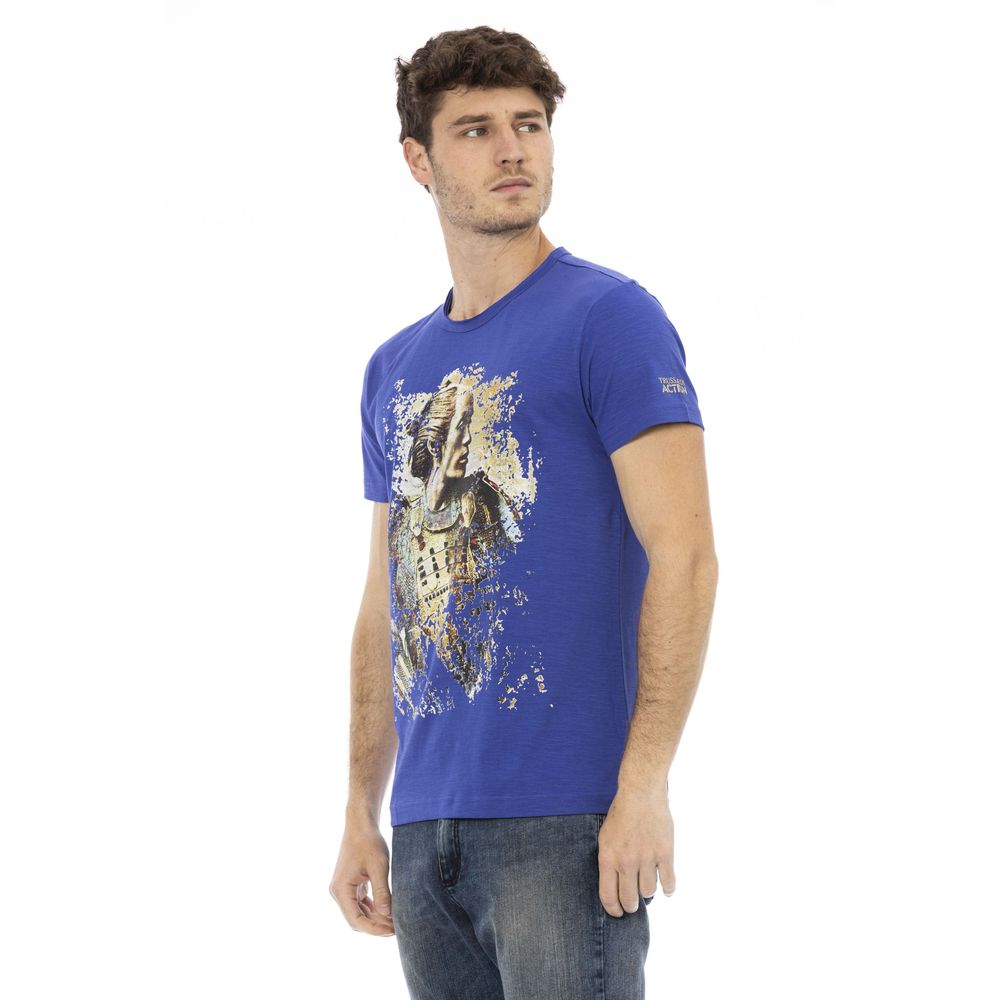 Blaues Herren-T-Shirt aus Baumwolle