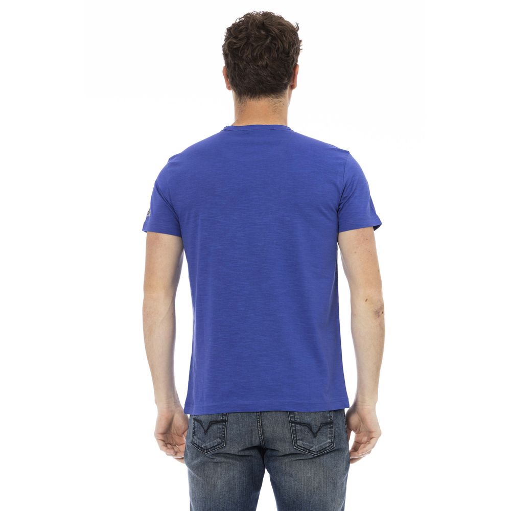 Blaues Herren-T-Shirt aus Baumwolle