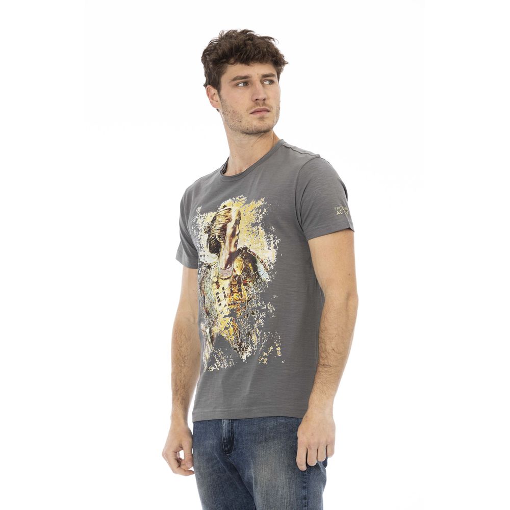 Graues Herren-T-Shirt aus Baumwolle