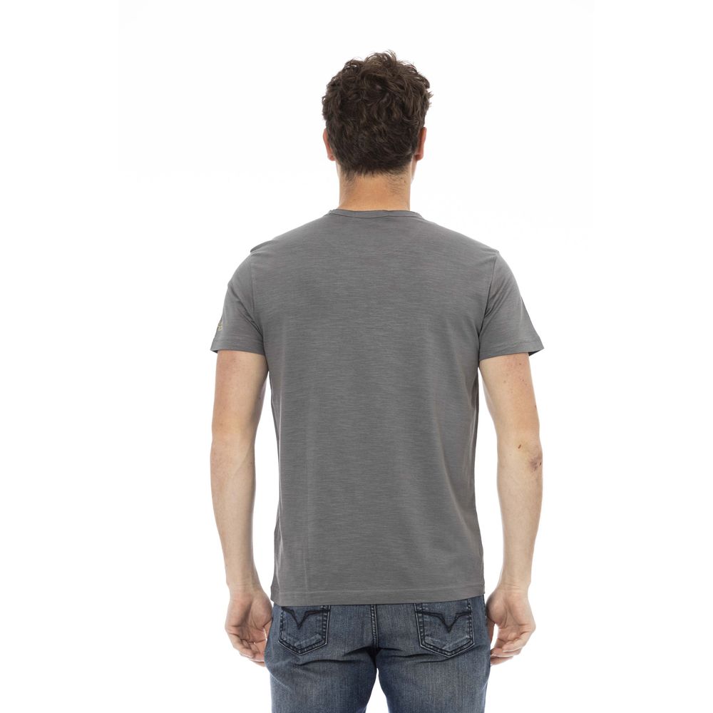 Graues Herren-T-Shirt aus Baumwolle