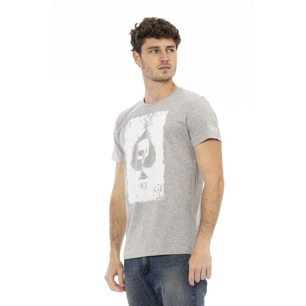 Graues Herren-T-Shirt aus Baumwolle
