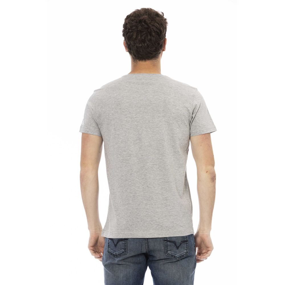 Graues Herren-T-Shirt aus Baumwolle