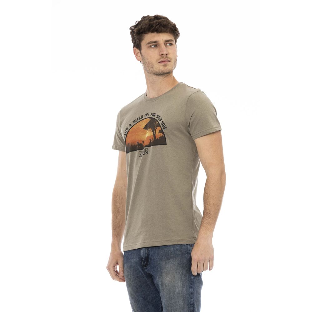 Grünes Herren-T-Shirt aus Baumwolle