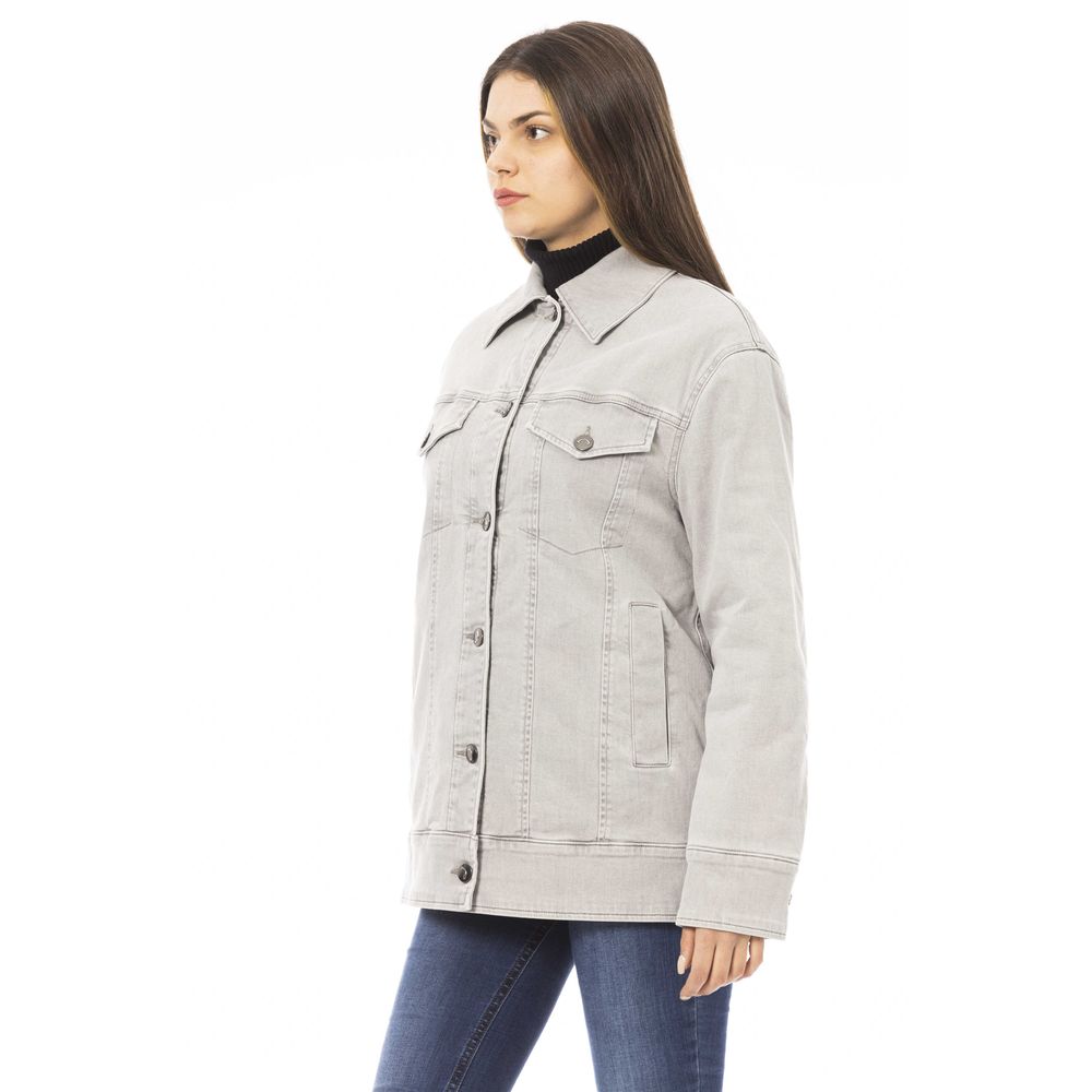 Giacca da donna in cotone grigio