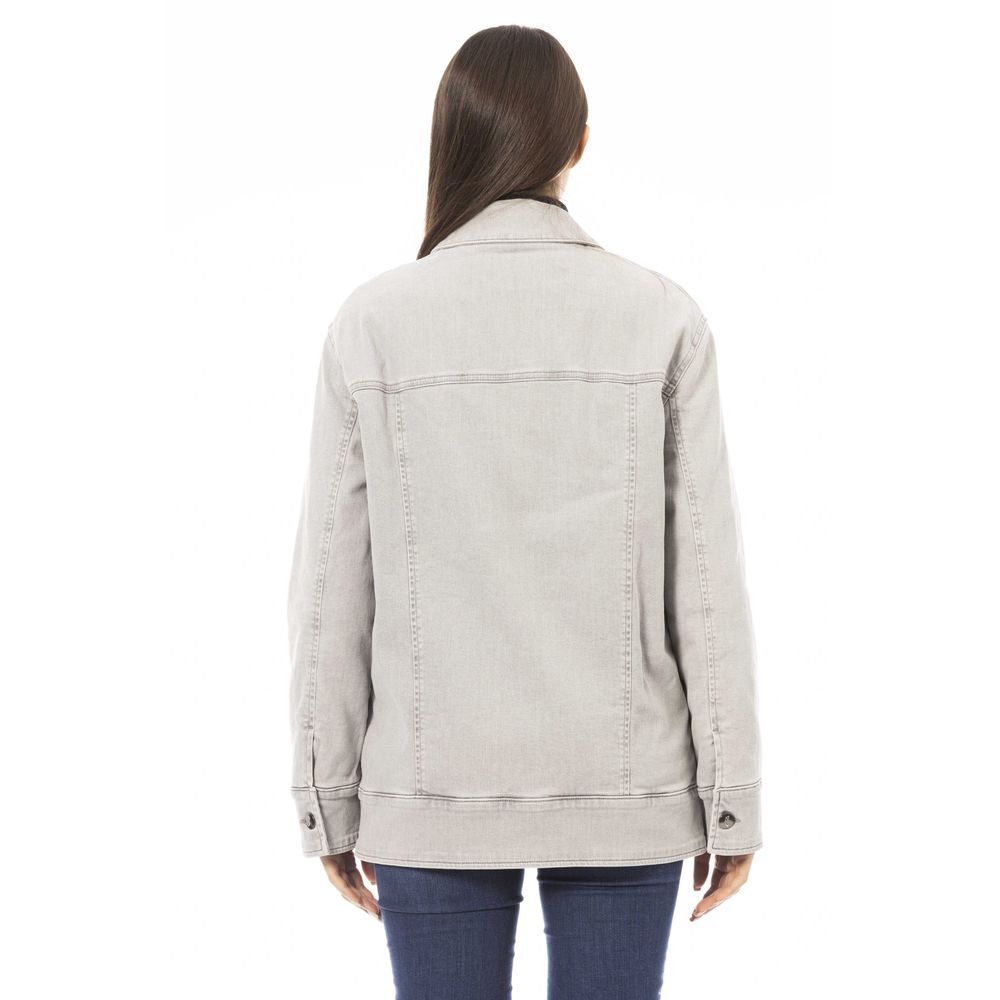 Giacca da donna in cotone grigio