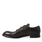 Elegant Triple Buckle Leather Dress Shoes