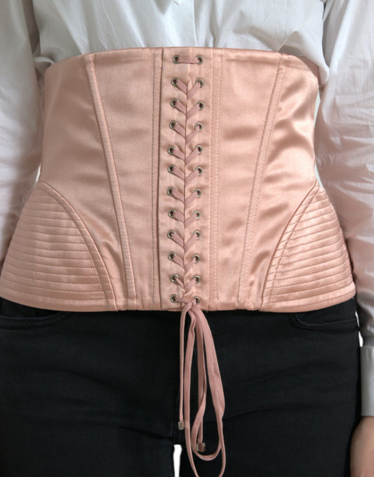 Elegante cintura corsetto con lacci rosa