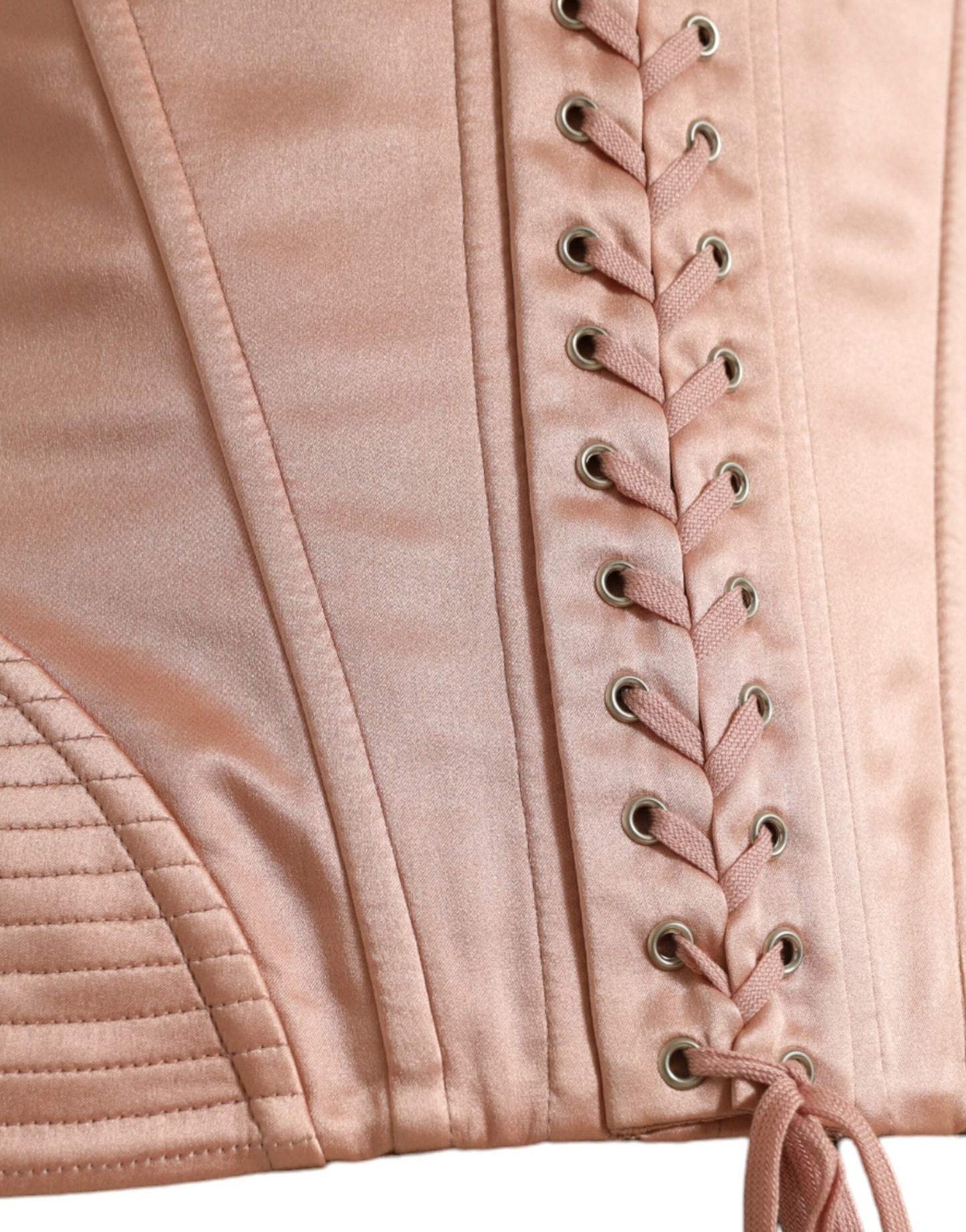 Elegante cintura corsetto con lacci rosa