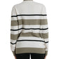 Maglione dolcevita in lana a righe italiane