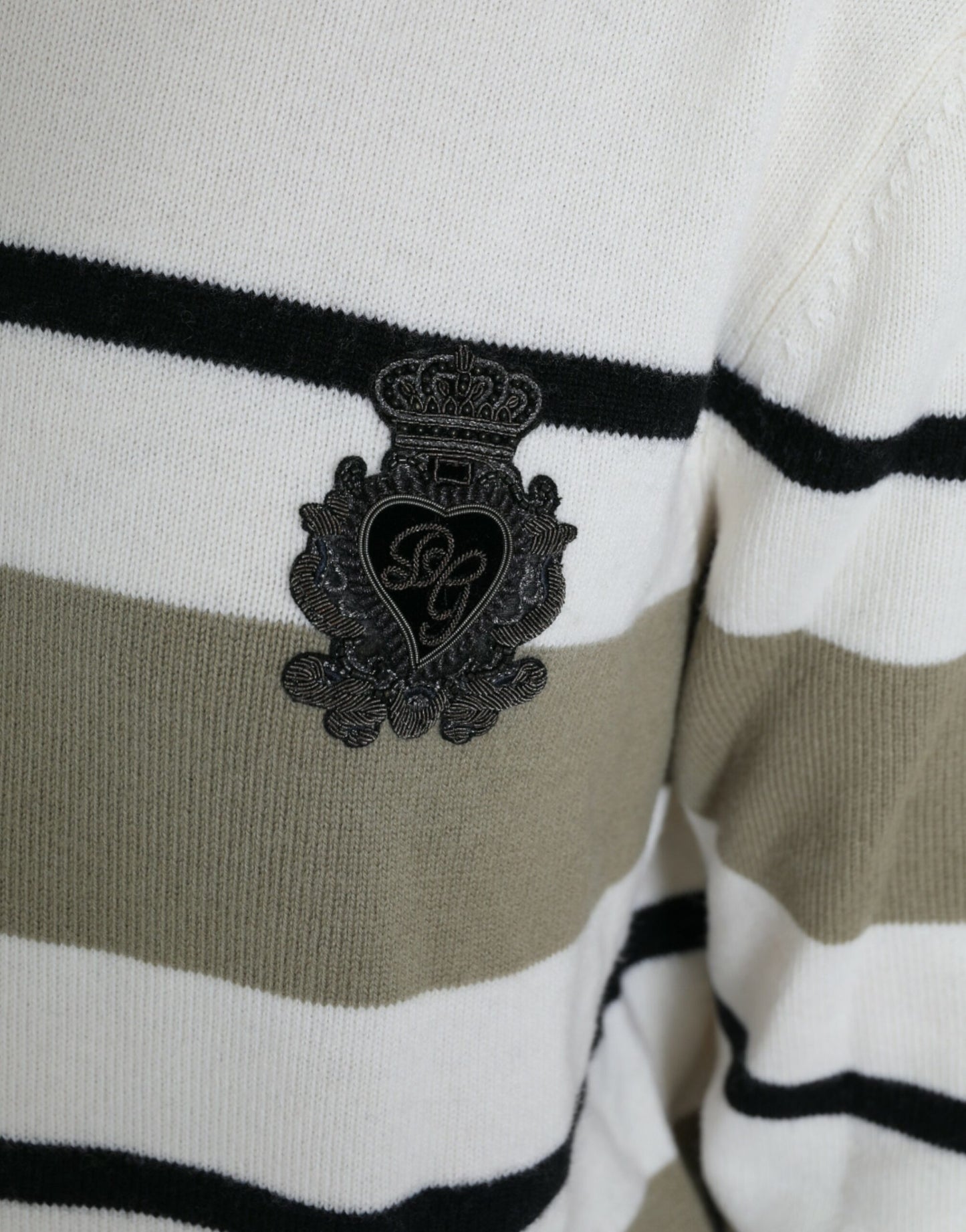 Maglione dolcevita in lana a righe italiane