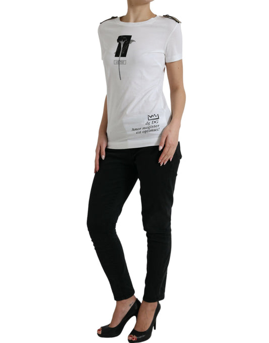 T-shirt girocollo monocromatica elegante