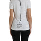T-shirt girocollo monocromatica elegante