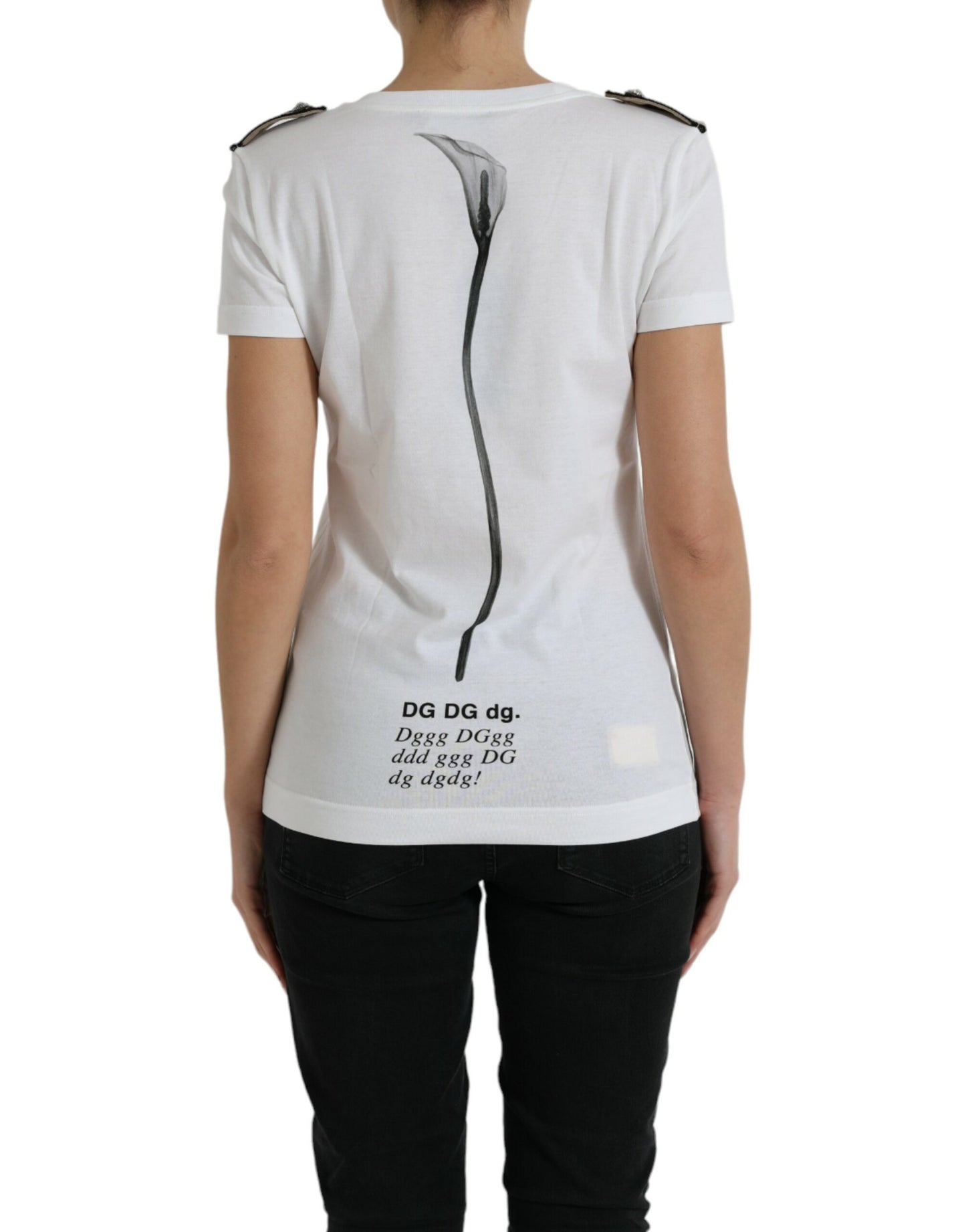 T-shirt girocollo monocromatica elegante