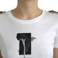 T-shirt girocollo monocromatica elegante