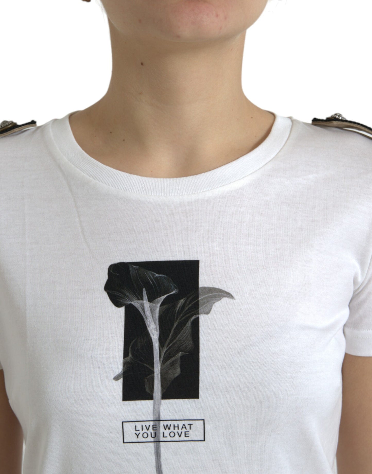 T-shirt girocollo monocromatica elegante