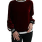 Elegante maglione in misto seta bordeaux