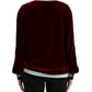 Elegante maglione in misto seta bordeaux