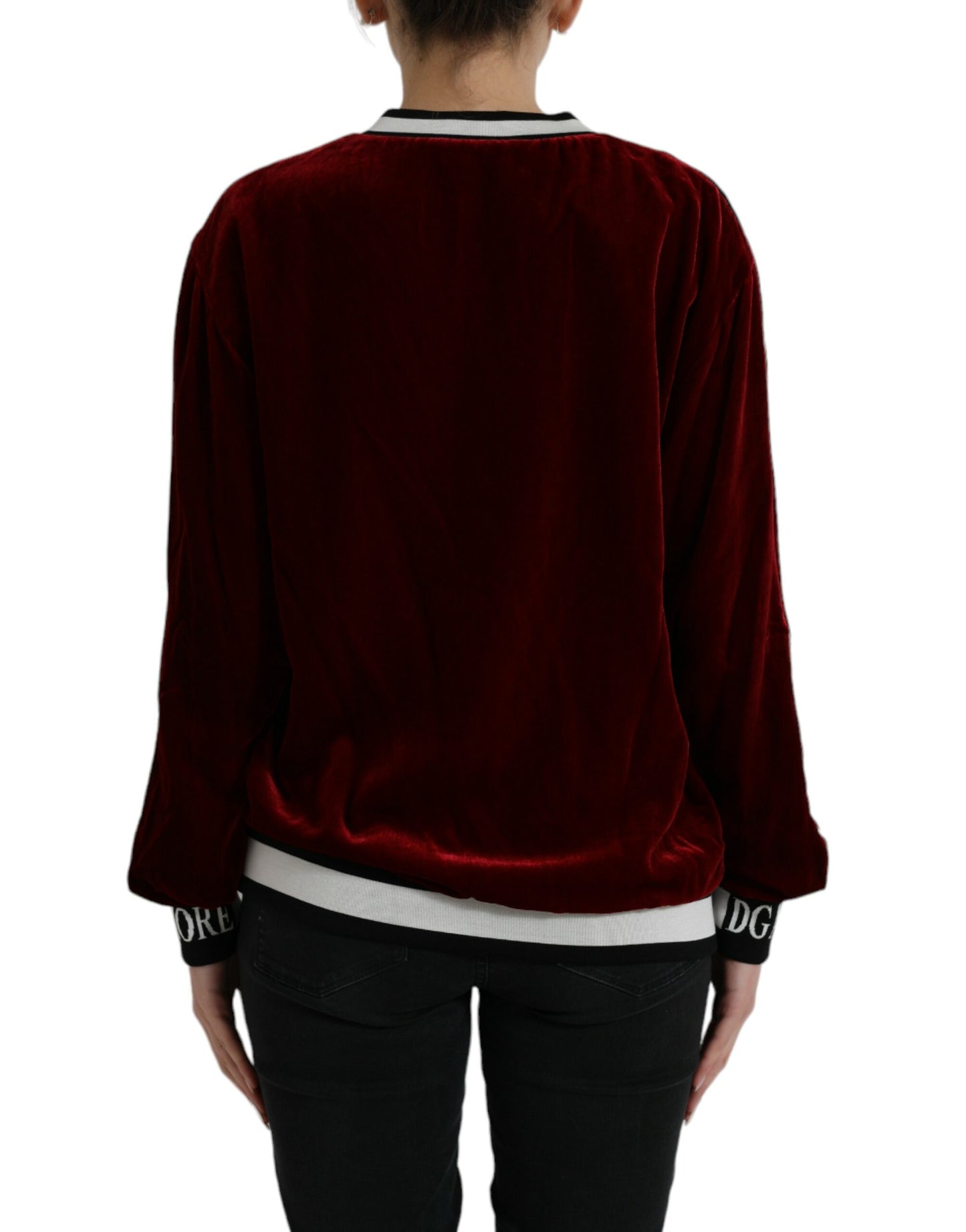 Elegante maglione in misto seta bordeaux